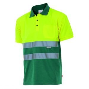 POLO-BICOLOR-MANGA-CORTA-AV-VERDE-AMARILLO-FLUOR